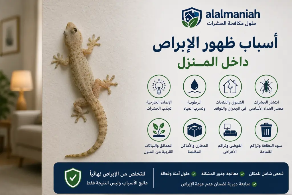 اسباب انتشار الابراص داخل المنزل