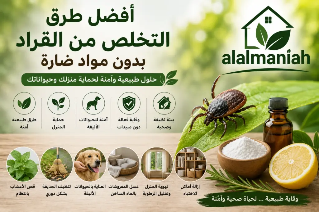 افضل طرق التخلص من القراد بدون مواد ضارة