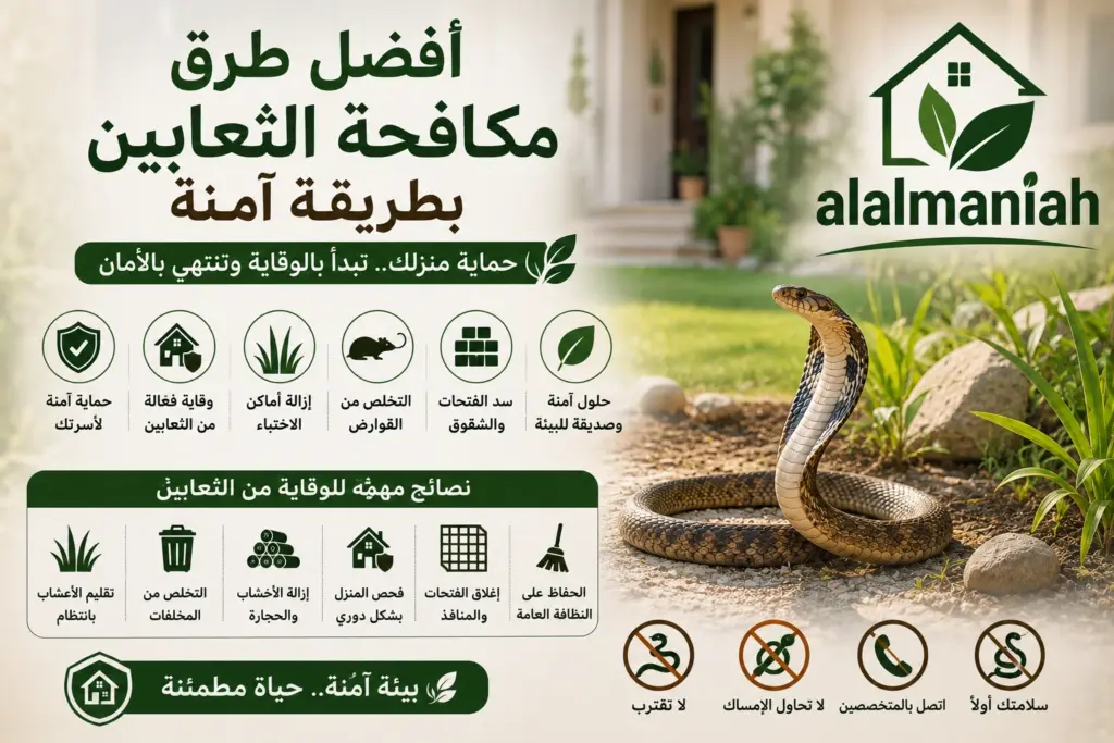افضل طرق مكافحة الثعابين بطريقة امنة
